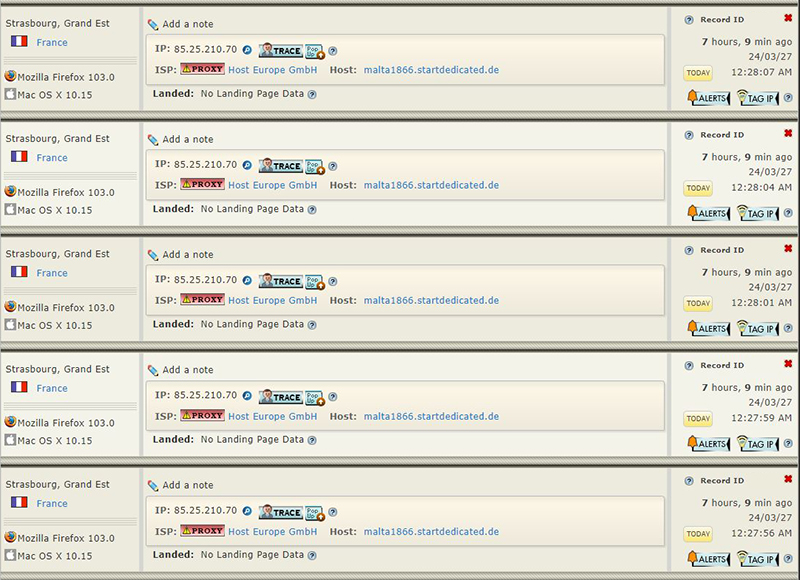 This proxy server pretended to be in Strasbourg, Grand Est, home of the European Parliament.