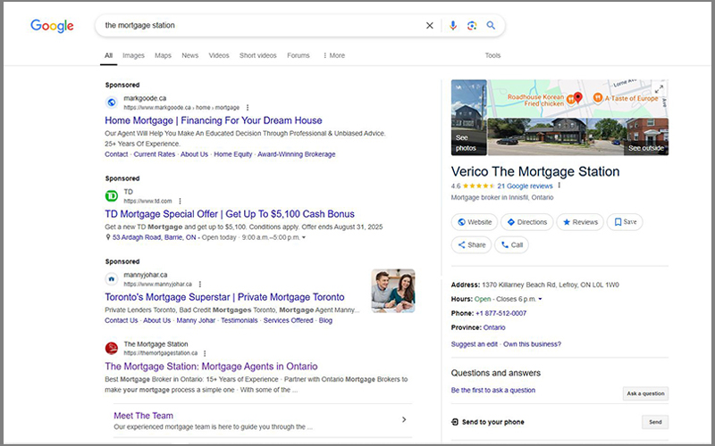 We expect this will change the moment those at Verico the Mortgage Station learn we have reported about their humiliation, but the screengrab doesn't lie.